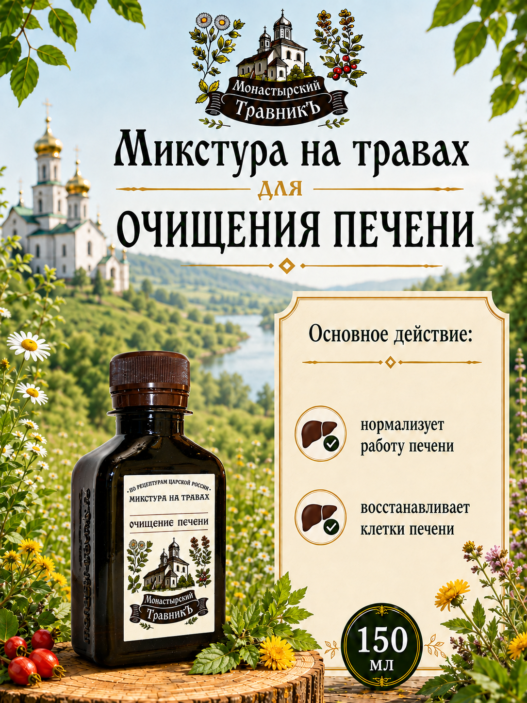 Микстура на травах "Очищение печени"