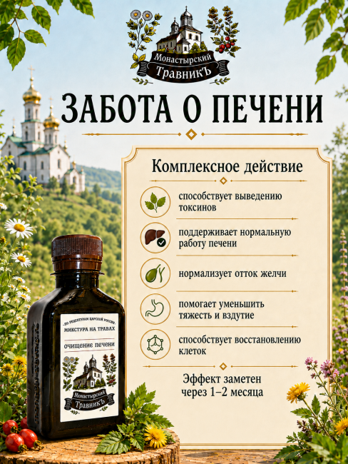 Микстура на травах "Очищение печени"