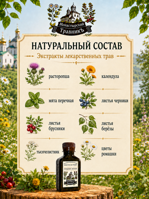 Микстура на травах "Очищение печени"