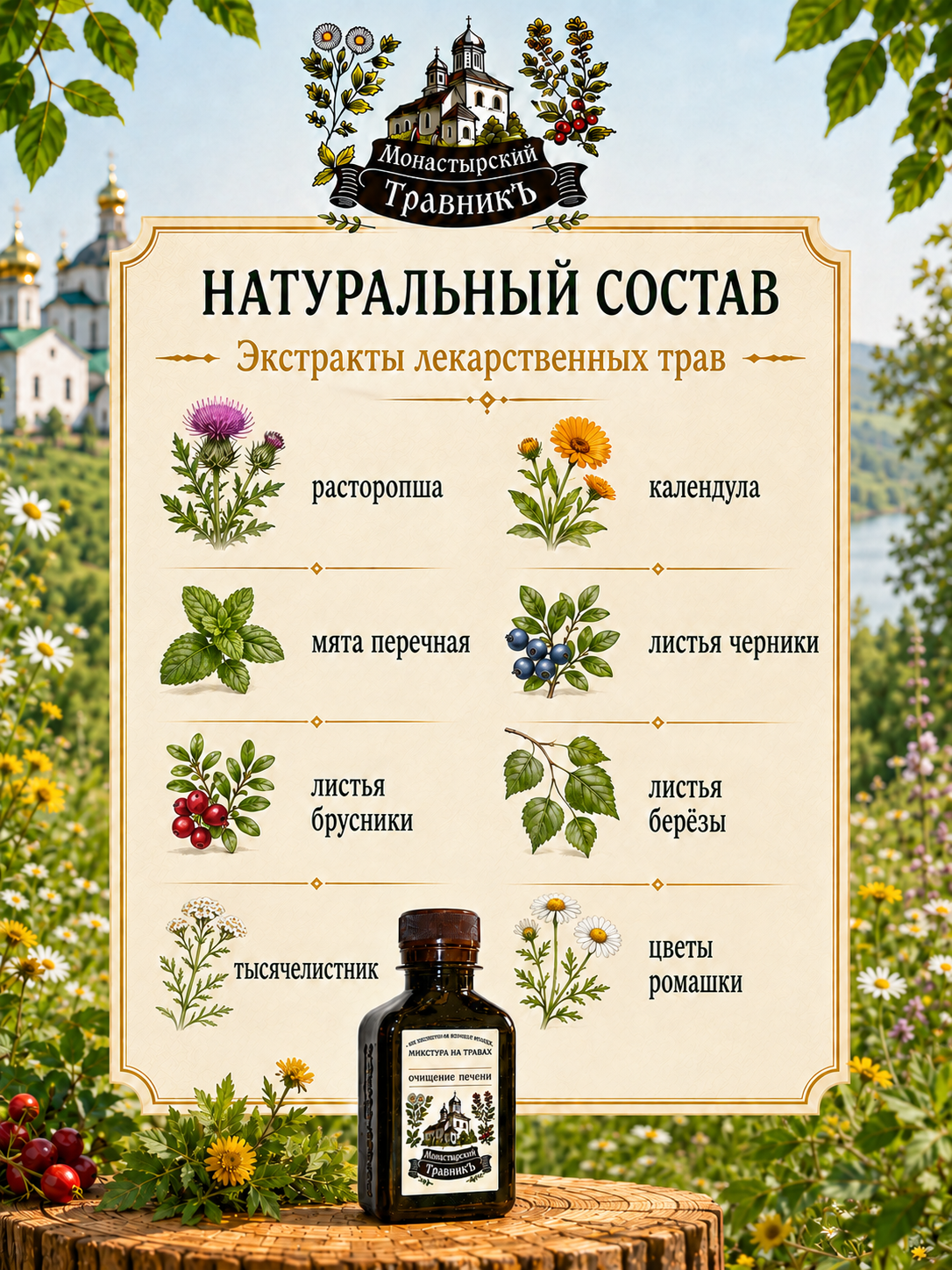 Микстура на травах "Очищение печени"