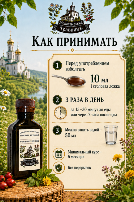 Микстура на травах "Очищение печени"