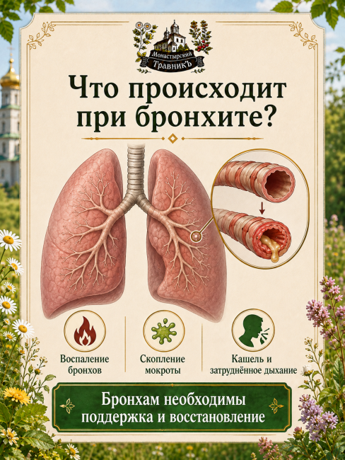 Микстура на травах "При диагнозе Бронхит"