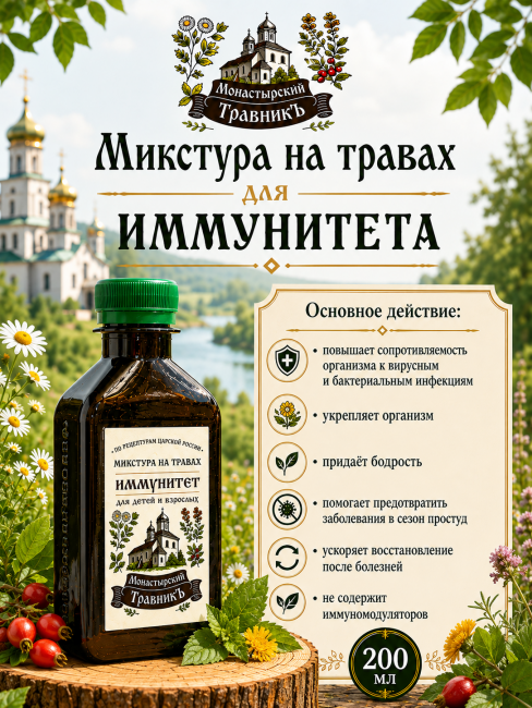 Микстура на травах "Иммунитет" 200мл