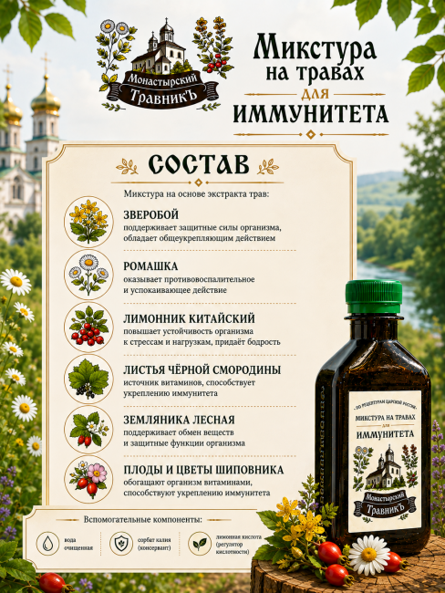 Микстура на травах "Иммунитет" 200мл