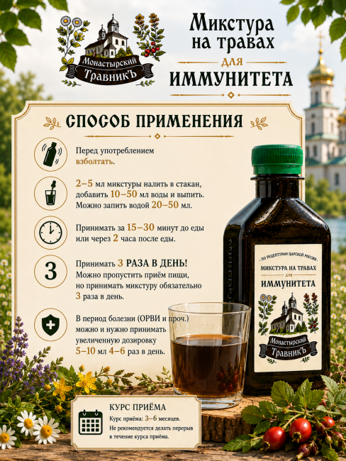 Микстура на травах "Иммунитет" 200мл