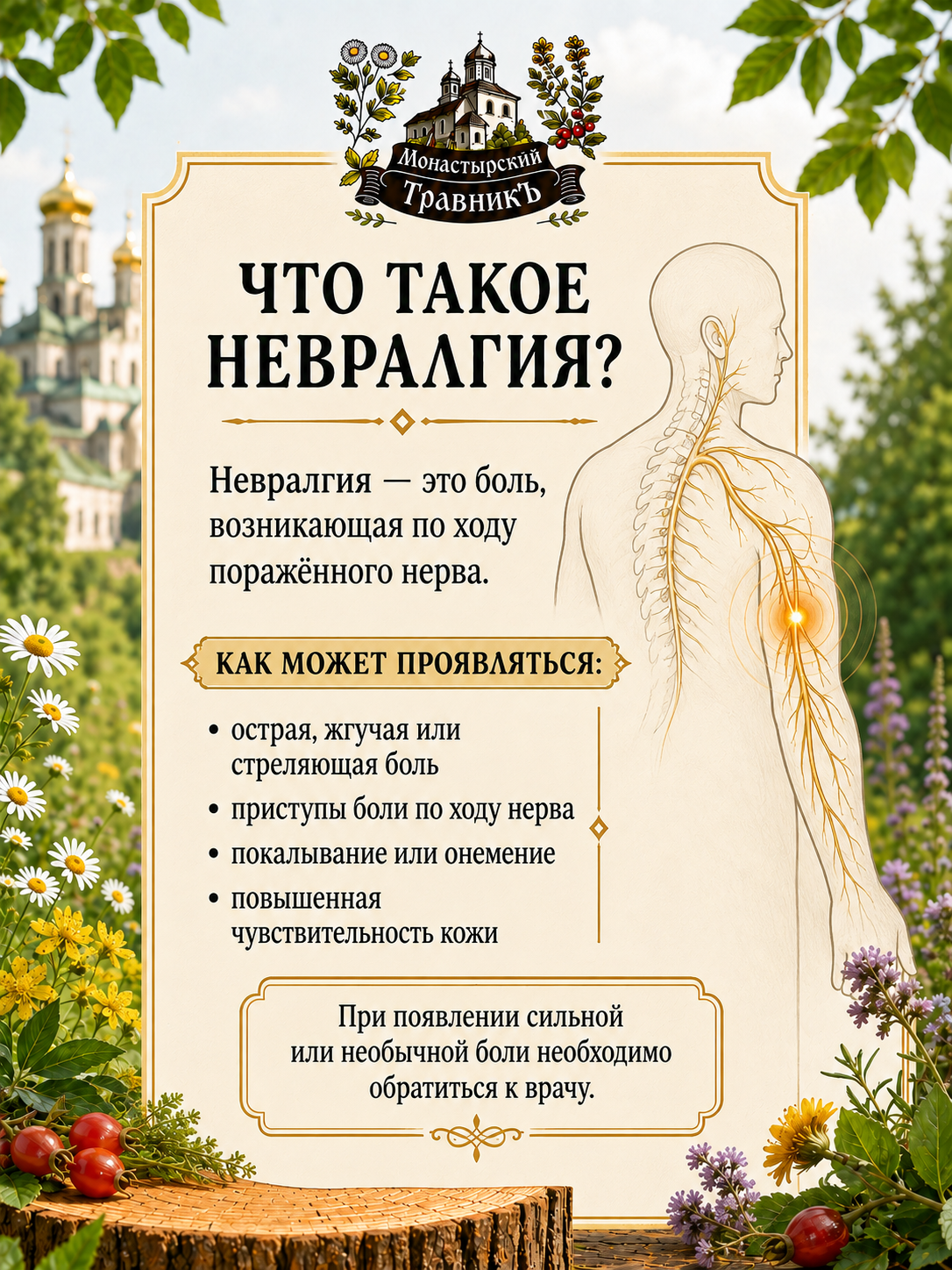 Микстура на травах "При диагнозе невралгия", 200мл