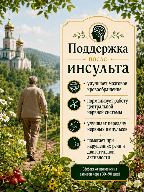 Микстура на травах "При диагнозе инсульт", 200мл