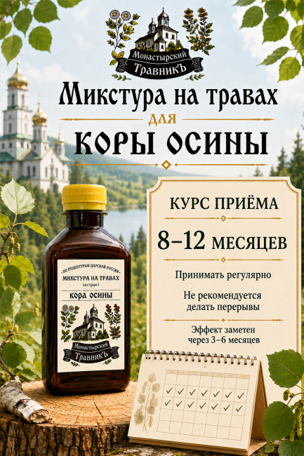 Микстура на травах "Экстракт коры осины"