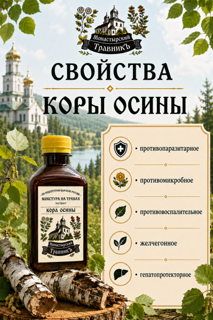Микстура на травах "Экстракт коры осины"